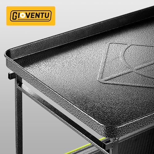 Heavy Duty Push Cart Dolly (700 lbs), 2 Tier Foldable Platform Hand Truck