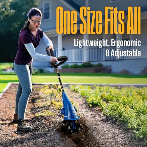 Westinghouse 6-Inch, 2.5 Amp Corded Electric Mini Tiller Cultivator for Gardening, Lightweight, 4 Steel Blades - style: 6 in. Mini Tiller