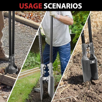 Post Hole Digger Fiberglass Handle with Scale Mark 58in for Digging
