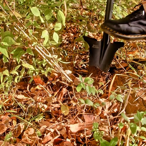 Root Slayer RS223 Nomad Garden Spade, Serrated Edge, Black - color: Black, size: Medium