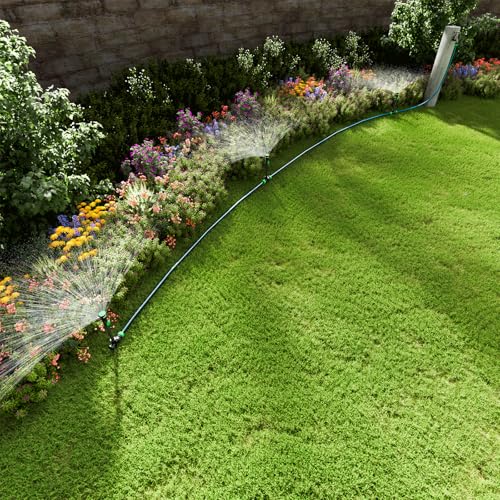 RESTMO Above Ground Sprinkler System,Irrigation Sprinklers for Yard,Green - color: Green