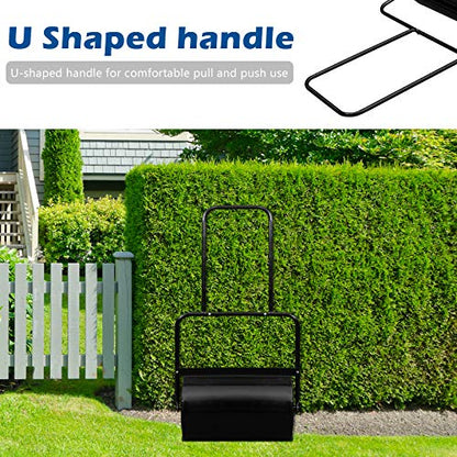 VINGLI 20 Inch Lawn Roller Water Filled Pull Behind Garden Drum Roller Push/Tow Behind, Water/Sand Filled for Garden, Lawn, Backyard (Black) - color: Black, size: 20 inch