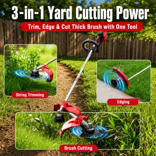AMERISUN 26cc Gas String Trimmer 3-in-1, Weed Eater Brush Cutter