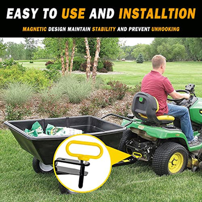 Towing Hitch Set Universal Heavy Duty Zero Turn Mower Trailer Hitch - color: Yellow+Black
