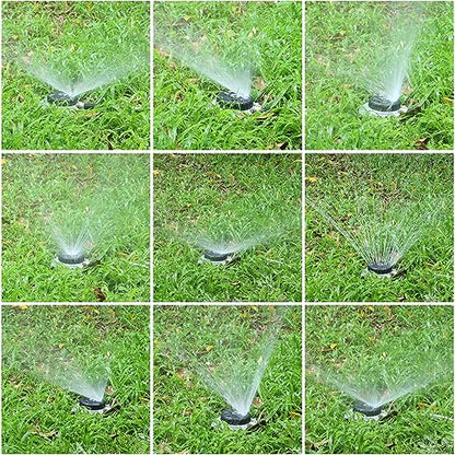 STYDDI Turret Pattern Sprinkler on Metal Base, 9-Pattern Lawn Sprinkler