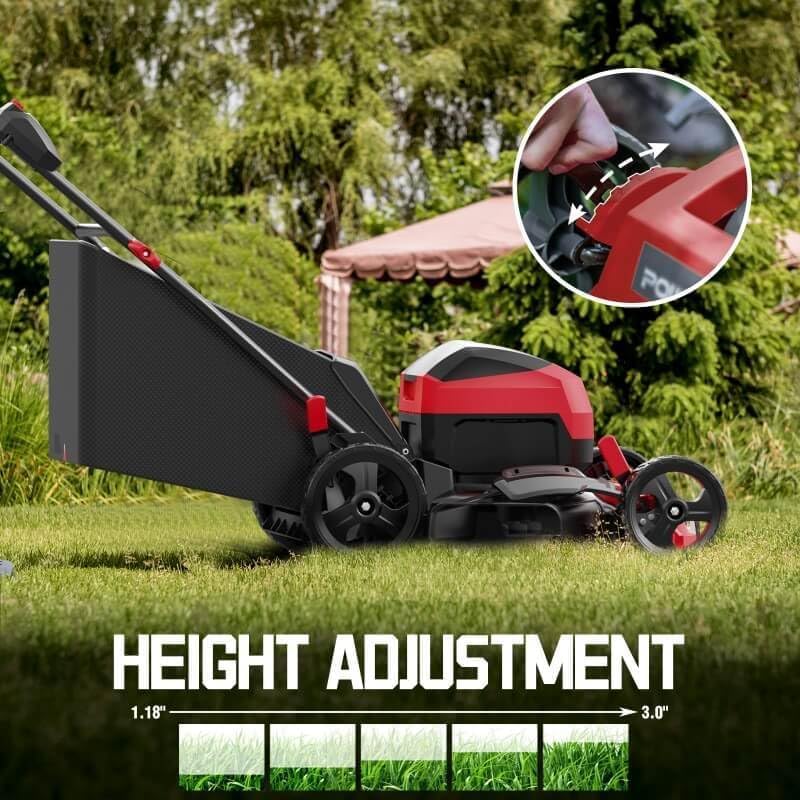 40V Electric Lawn Mower, 17" Brushless Push Lawn Mower