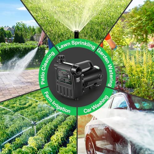 VIVOSUN 1HP Water Transfer Pump, 2700GPH Cast Iron Casing Utility Pump - size: 16"×8"-2700 with ON/OFF Switch