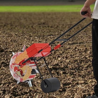 Manual Seeder, Hand Push Seeders Floor Standing Seeder Planter Adjustable Seeders Portable Manual Planter Hand Powered Planters Single Port Planters w/7 Nozzles for Mountains Hills Orchards(7 Nozzles) - style: 7 Nozzles