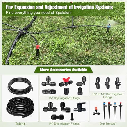 5 Pack 1/2 Inch Drip Irrigation Fittings Shut Off Valve for 1/2 Inch Drip Irrigation Tubing (1/2" ID x 0.60"-0.65" OD), Anti-Leak 1/2'' Drip Line Barbed Ball Valve Coupling Valve for Most 1/2" Tubing - size: 5 Pack 1/2" Shut Off Valve
