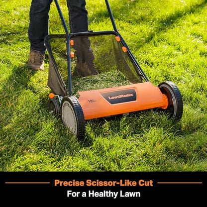 LawnMaster LMRM1801 Push Reel Lawn Mower 18-Inch 5-Blade - size: 18-Inch