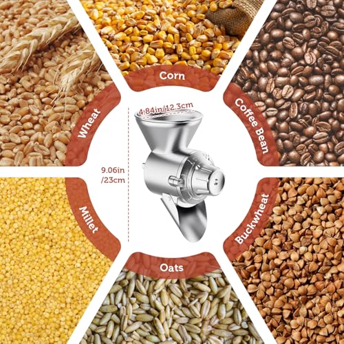GVODE Grain Mill Attachment for KitchenAid Stand Mixer, Flour Mill