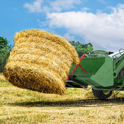 YITAMOTOR 49" Hay Spear Attachment, 3000lbs Bucket Tractor Dual Bale Spears - size: 49 Inch