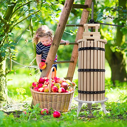 SQUEEZE master XL Fruit Apple Cider Wine Classic Press- 7.9 Gallon with Fruit Apple Wine Classic Crusher With Stand