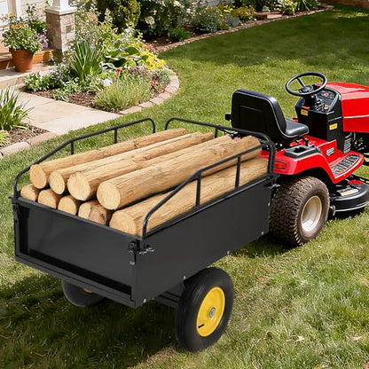 Garvee Garden Utility Trailer, 17 Cu. Ft & 750 LBS Capacity for ATV UTV - size: 750 LBS