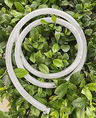 1/2" ID x 3/4" OD - 98 Ft High Pressure Braided Clear PVC Tubing Flexible Vinyl Tube, Heavy Duty Reinforced Vinyl Hose Tubing, BPA Free and Non Toxic - size: 1/2" ID x 3/4" OD, style: 98 Ft