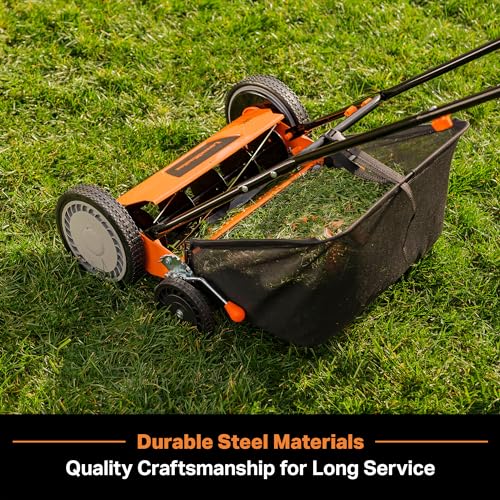 LawnMaster LMRM1801 Push Reel Lawn Mower 18-Inch 5-Blade - size: 18-Inch