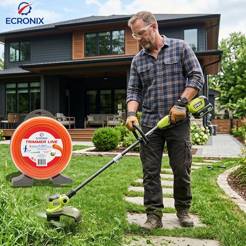 095 1lb Square Trimmer Line, Heavy Duty Weed Eater String - size: 1 LB - .095" - 270 ft