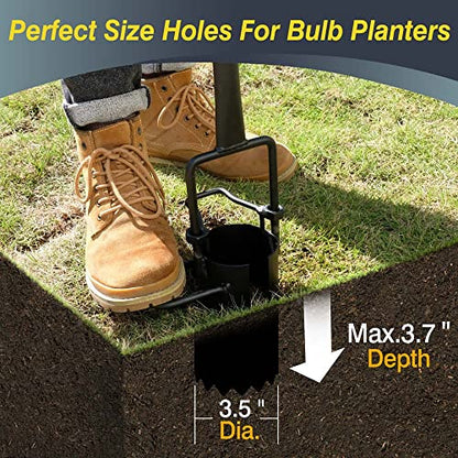 Colwelt Long Handle Bulb Planter Tool, Tulip Plant Hole Digger, Sod Plugger