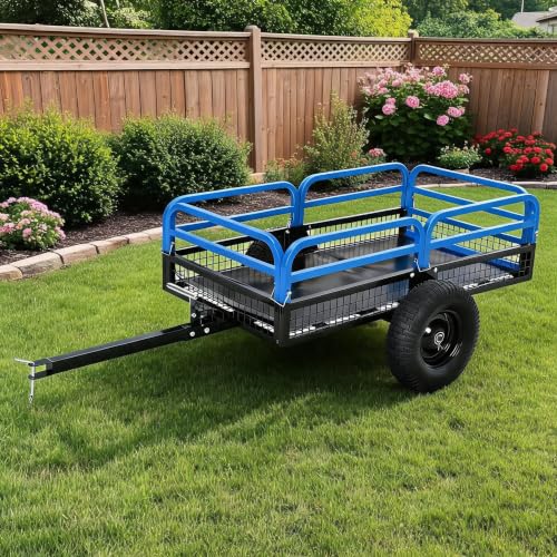 1500 Lbs Heavy Duty Steel Dump Cart - color: Blue