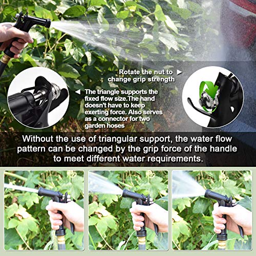 Hose Nozzle 4 Pack, Full Size Pistol Grip Water Nozzle Sprayer with Threaded Front, High Pressure Nozzle, Adjustable Spray Water Flow for Watering Plants, Showering Pet, Washing Car, Cleaning - color: Black, size: 4pcs