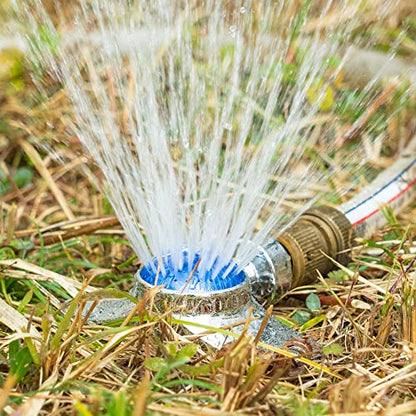 Hourleey 360 Degree Metal Spot Sprinkler, Lawn Sprinklers for Yard, Circle Pattern Sprinkler with Gentle Water Flow for Small Area Yard Lawn Garden Watering, Coverage Up to 30FT - size: 1 Pack