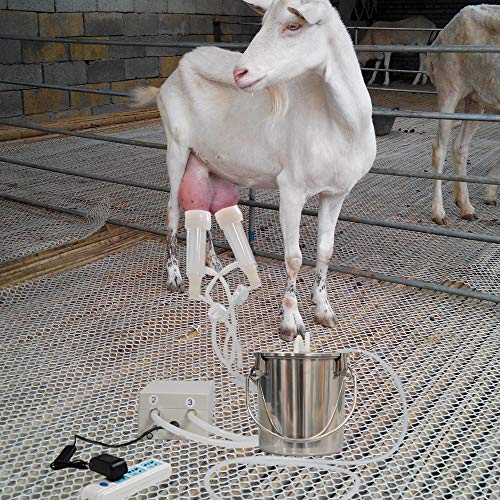 3L Goat Milking Machine,Pulsation Vacuum Electric Milker(Plug-in)