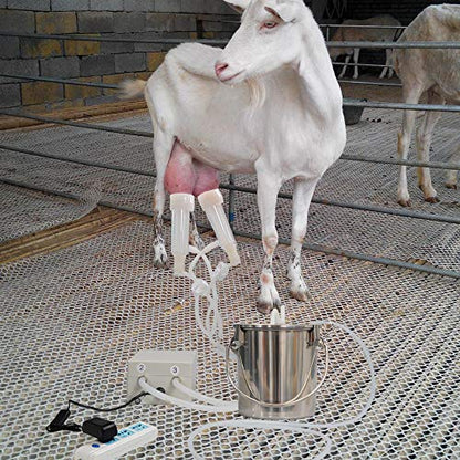 3L Goat Milking Machine,Pulsation Vacuum Electric Milker(Plug-in)