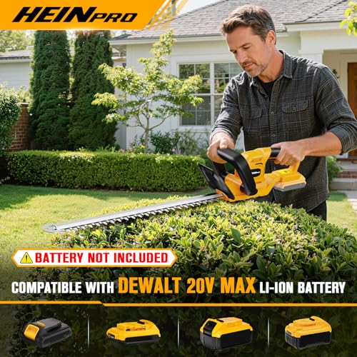 HEINPRO Hedge Trimmer Cordless Compatible with Dewalt 20V MAX Battery - size: 22.01-INCH