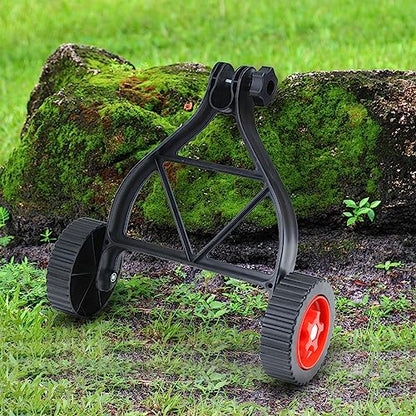 String Trimmer Wheel Attachment, Lawn Mower Auxiliary Wheel, Push Behind Weed Trimmer, Adjustable Support Wheels for String Trimmer Weedeaters Grass Cutter Brush Cutter Garden