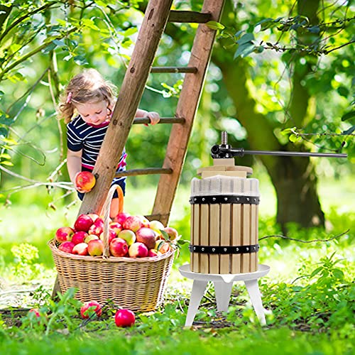 SQUEEZE master Fruit Apple Cider Wine Classic Press- 1.6 Gallon with Fruit Apple Wine Classic Crusher With Stand