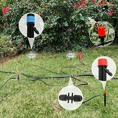 Maotong 240FT Drip Irrigation System Kit, Automatic Garden Watering Misting System for Greenhouse, Yard, Lawn, Plant with 1/2 inch Hose 1/4 inch Distribution Tubing and Accessories - size: 240 FT (40FT Main tube+200FT Distribution tube)