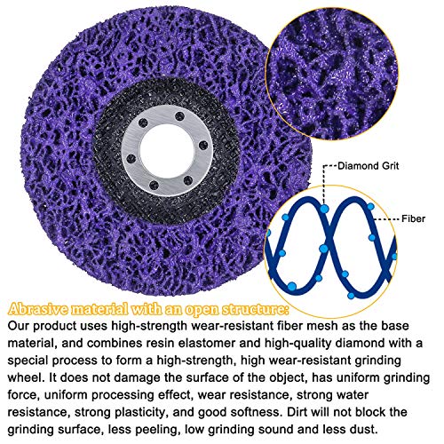6 Packs 4-1/2" x 7/8" Strip Discs Stripping Wheel Fit Angle Grinder Clean and Remove Paint Coating Rust Welds Oxidation - size: 4.5 Inch