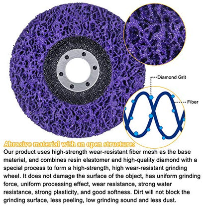 6 Packs 4-1/2" x 7/8" Strip Discs Stripping Wheel Fit Angle Grinder Clean and Remove Paint Coating Rust Welds Oxidation - size: 4.5 Inch