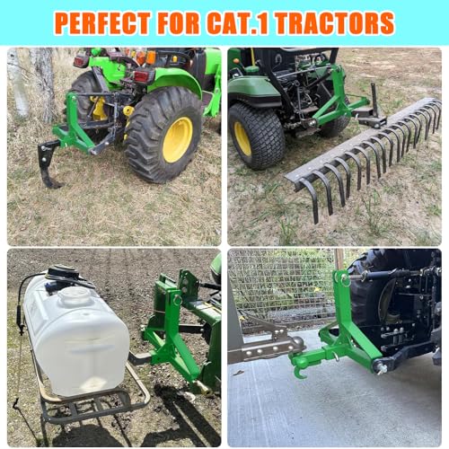 3 Point Trailer Hitch with 2" Receiver - color: Green