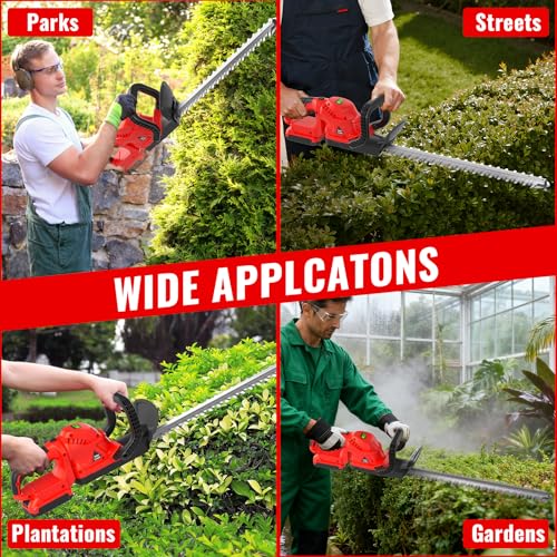 22" Cordless Hedge Trimmer Compatible with Milwaukee M18 Battery-Tool Only - color: Red