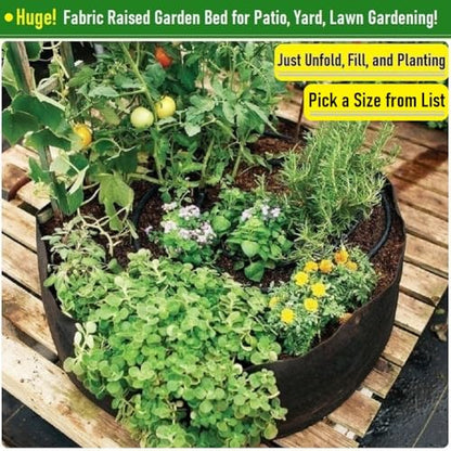 200 Gallon Big Raised Garden Bed Bag (50x24 inch) Large Plant Grow Bag for Tomato,Potato Planter,Herbs Veggies Planter,Flower Bed,Plant Container,Yard Waste,Lawn Debris,Leaf Bag with Gardening Gloves - size: 200 Gallon (50x24 inches)