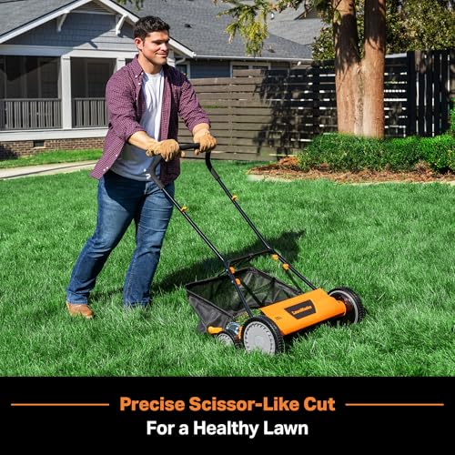LawnMaster 20” 5-Blade Push Reel Lawn Mower – LMRM2001 - size: 20-Inch