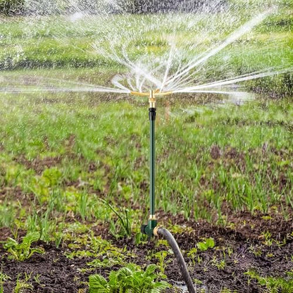 2 PCS 3-Arm Garden Sprinkler, Lawn Sprinkler with Adjustable Base - style: 2 Pack 3-arm sprinklers