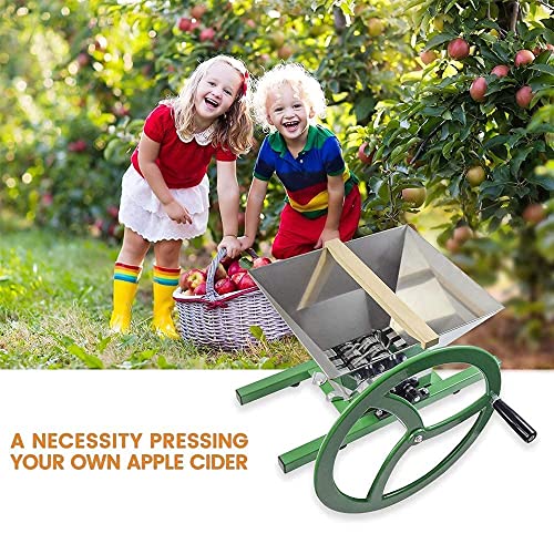Fruit Wine Press and Crusher,100% Nature Apple&Grape&Berries Crusher Manual Juice Maker for Kitchen