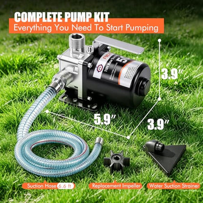 FMCNMech 110V Portable Electric Water Transfer Pump - color: Water Pump With Switch