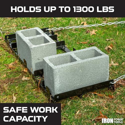 Iron Forge Tools Drag Harrow, 4 Ft - Driveway Grader & Lawn Tractor Rake