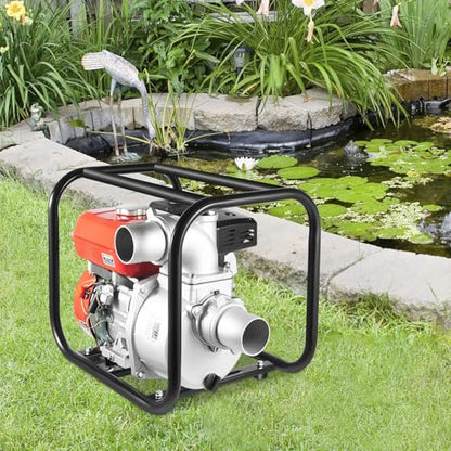 Gasoline Water Pump 7.5HP 212CC 4-Stroke Portable Gas Powered Water Pumps, 3 Inch Gasoline Engine Water Pump Kit with 25 Ft Water Pipe for Farmland Watering, Garden Irrigation - color: 7.5hp-212cc-4 Storke-3 Inch