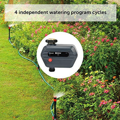 Eden 25441 1-Zone Bluetooth Water Timer for Smart Irrigation - Remote Control via App, Customizable Scheduling, and Water Delay Setting - size: 1 Zone