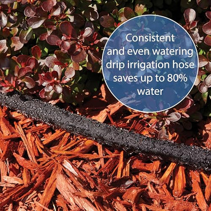 Gilmour 50 Ft Black Flat Soaker Hose with Clog Resistant Fabric Cover