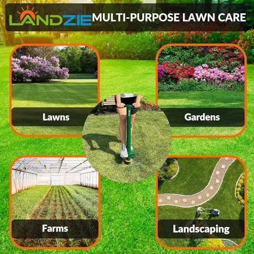 Landzie Grass Plugger Tool, Manual Sod Cutter & Bulb Planter