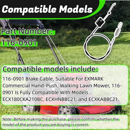 Blade Brake Cable 116-0901 Compatible with Exmark Lawn Mower - size: 116-0901
