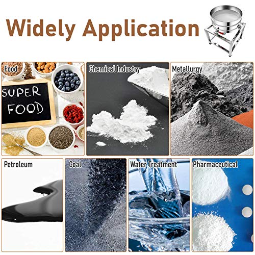 Sidasu Vibrating Sifter Mesh Screen Stainless Steel Vibrating Sieve Mesh Screen 40 Mesh for Dia 19.6" Automatic Powder Sifter Machine - size: 40 mesh