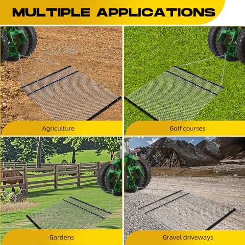4' x 5' Drag Harrow, Yard Drag, Driveway Drag for ATV/ UTV