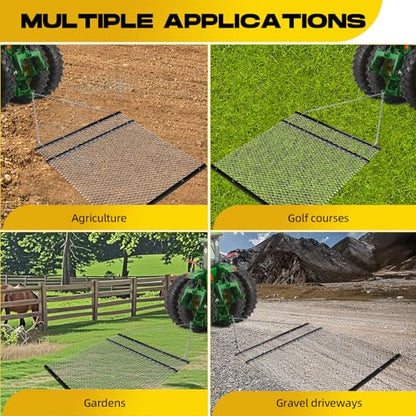 4' x 5' Drag Harrow, Yard Drag, Driveway Drag for ATV/ UTV