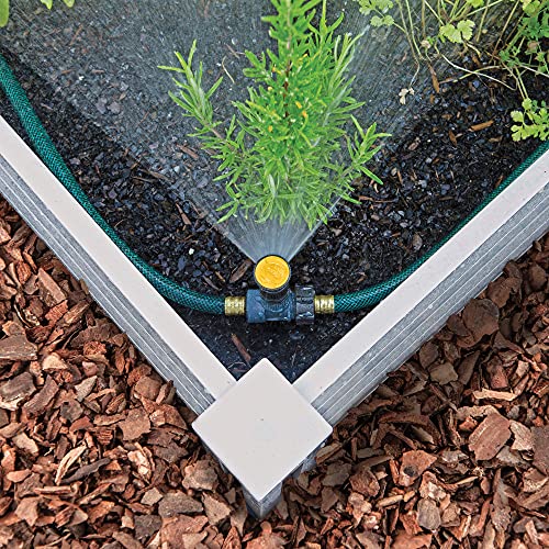 Melnor 65185AMZ Multi-Adjustable Spike Sprinkler Set, 3 Pack, Waters Up to 30 Ft. Diameter Each, Adjustable Angle Direction and Distance, Flow-Through Base, Quick Connect Bundle